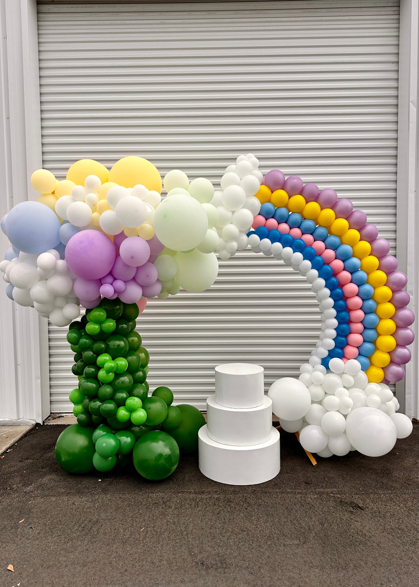 Rainbow Pastel Themed Balloon Arches