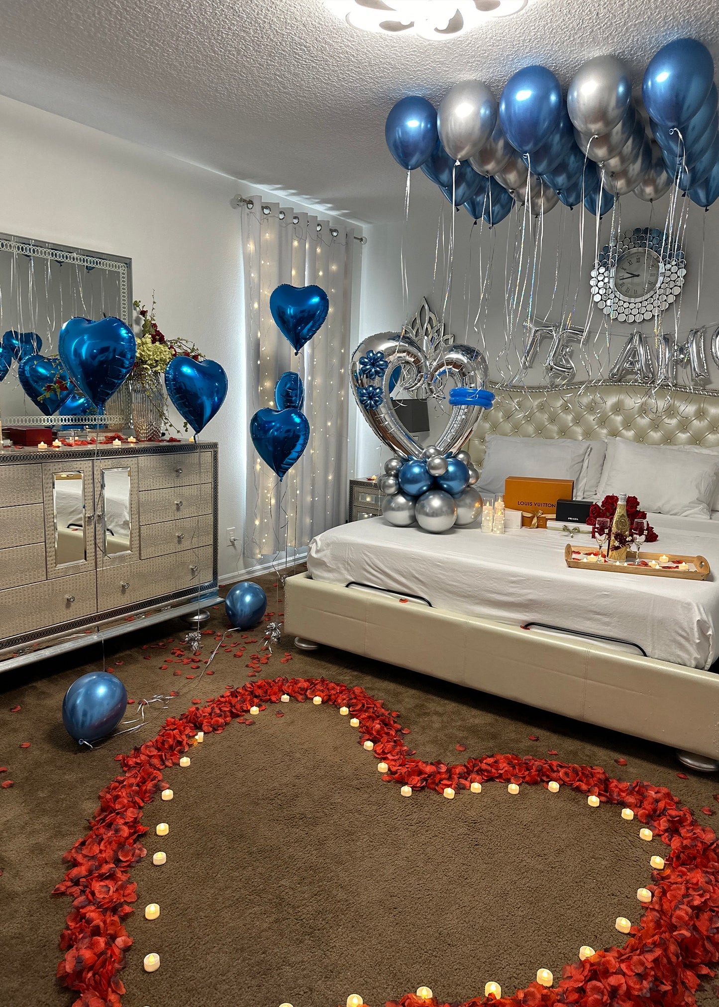 Room Decoration with Blue Dream Package by Party Galore Tampa