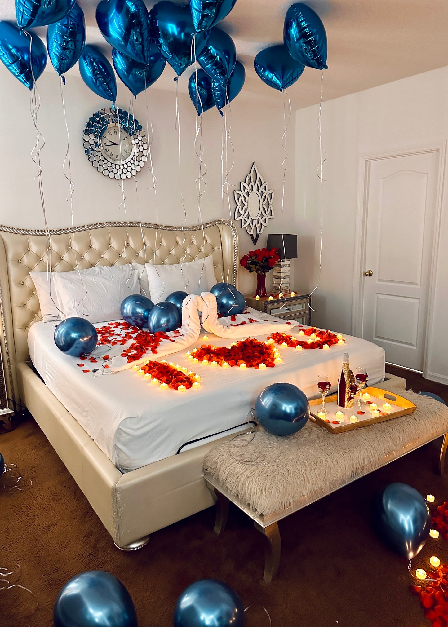 Decorate your room with our blue love package by Party Galore Tampa