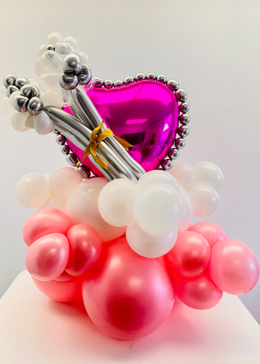 Beaded Heart Balloon Bouquet