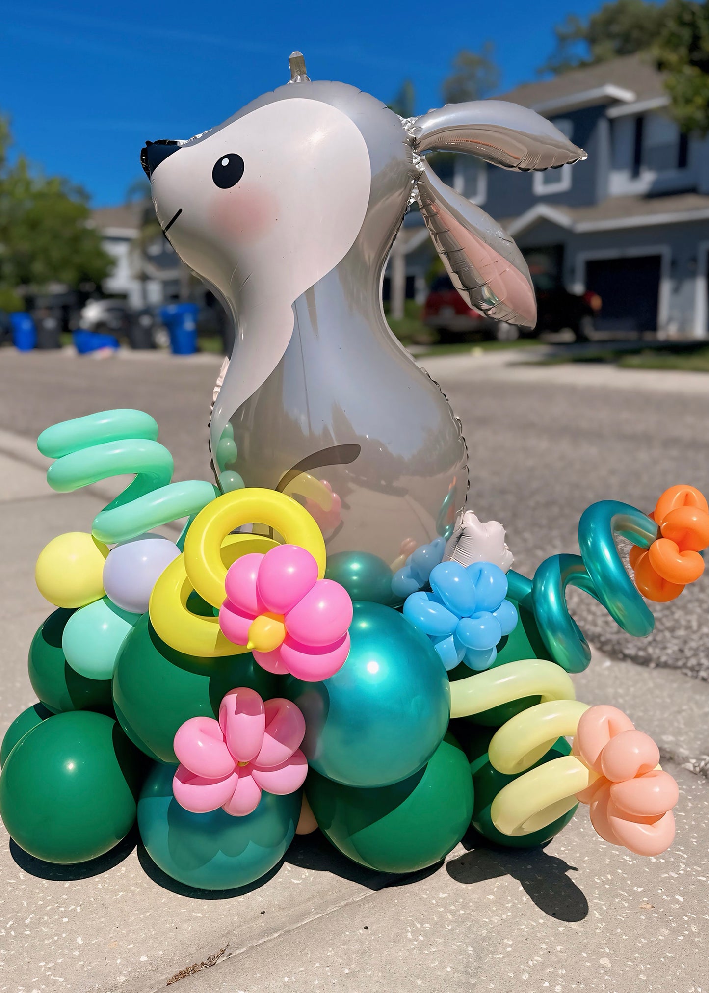 26 Inch Bunny Rabbit Balloon Bouquet | Balloon Gift by Party Galore Tampa