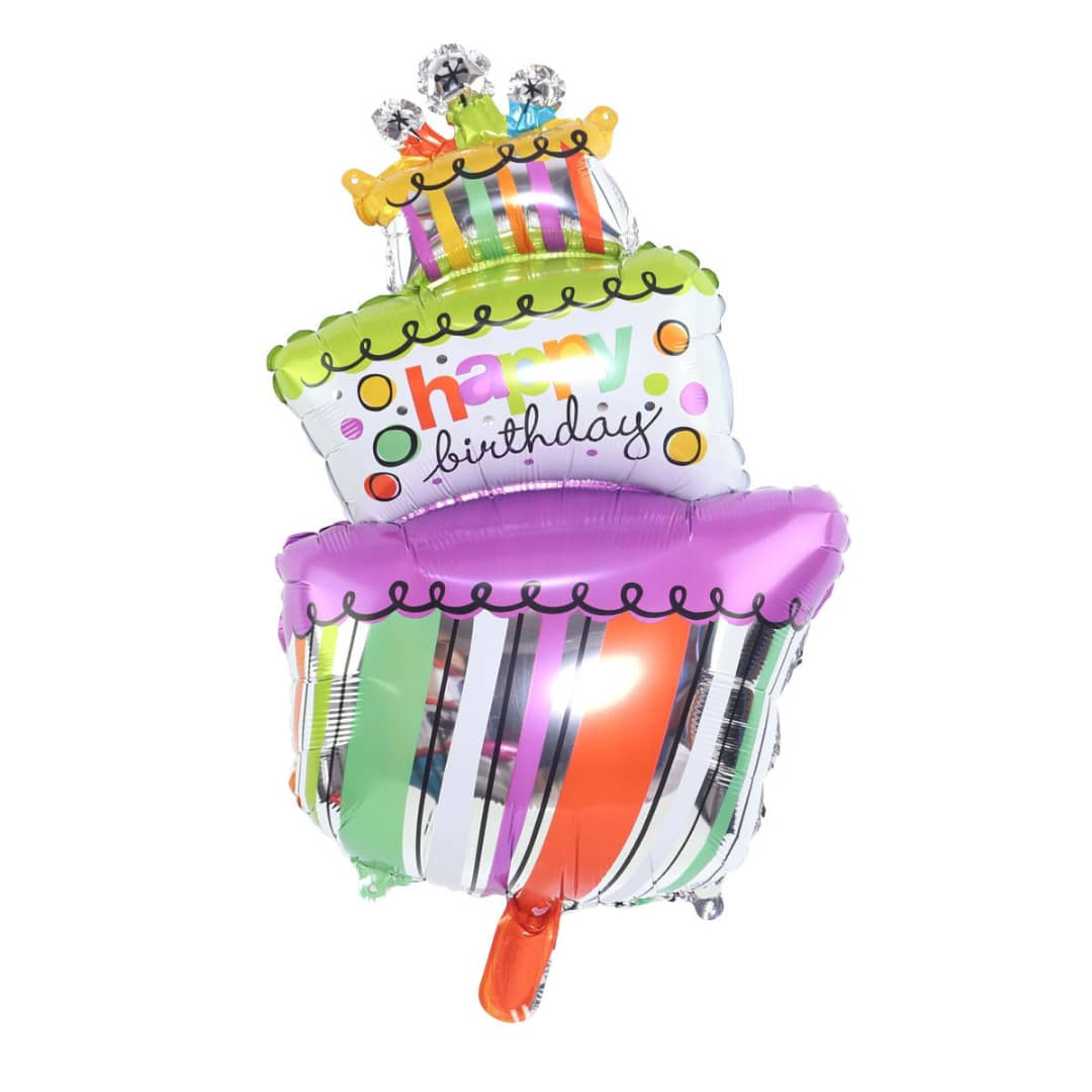 33-Inch Birthday Cake Foil Balloon