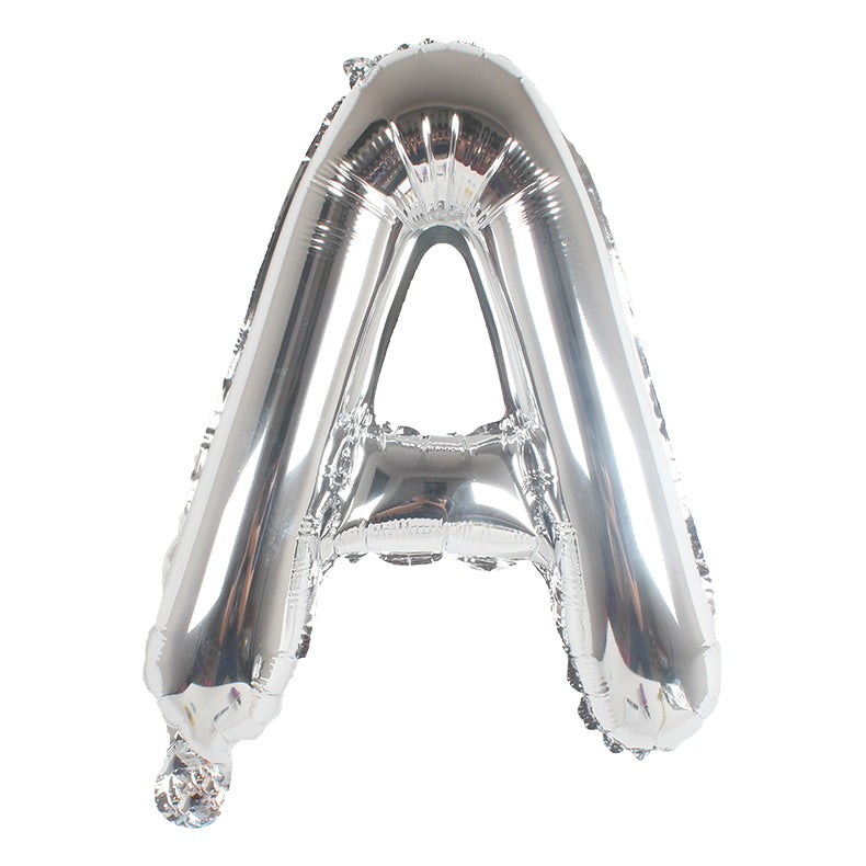 40-Inch Silver Latter A Foil Balloon