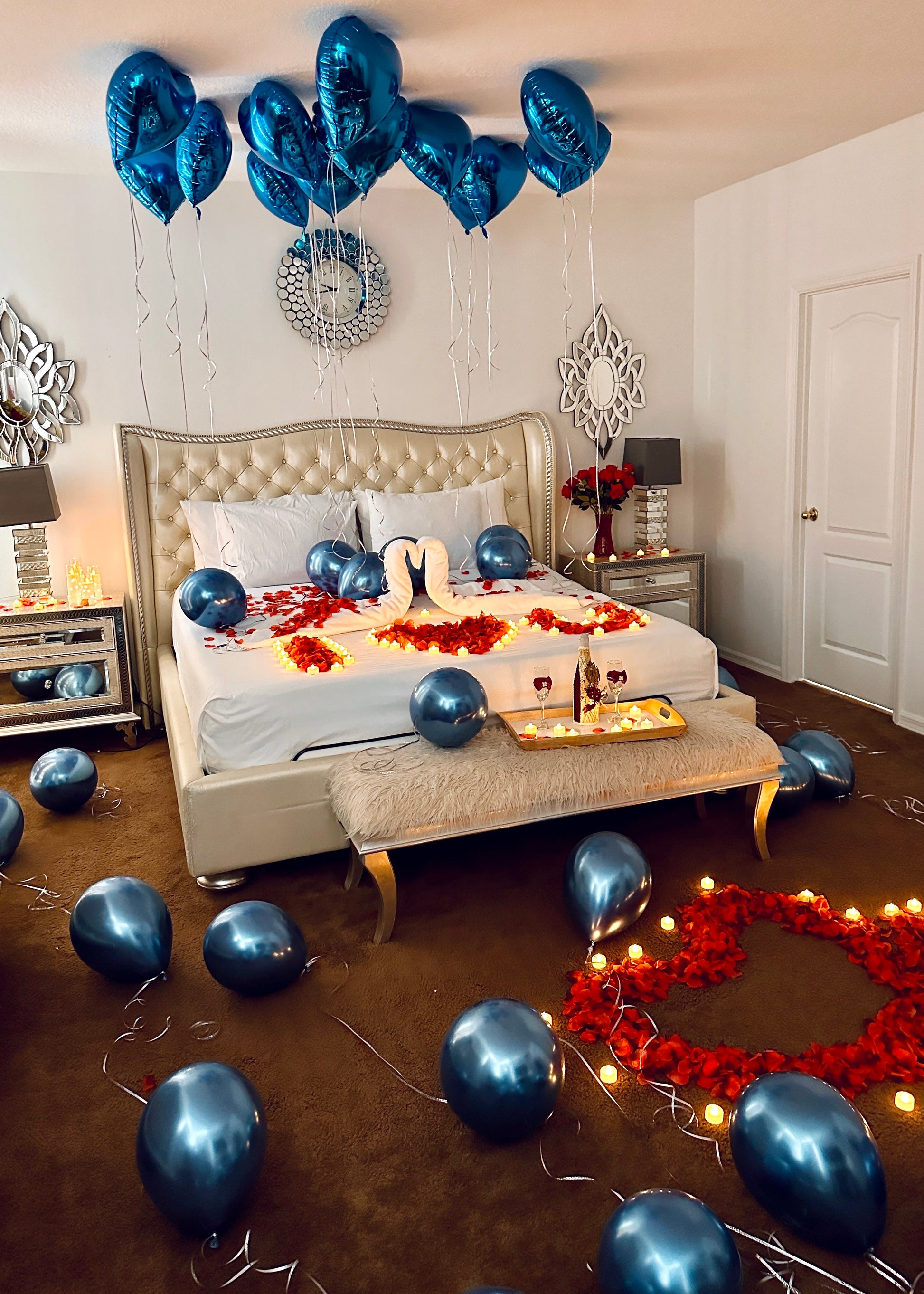 Decorate your room with our blue love package by Party Galore Tampa