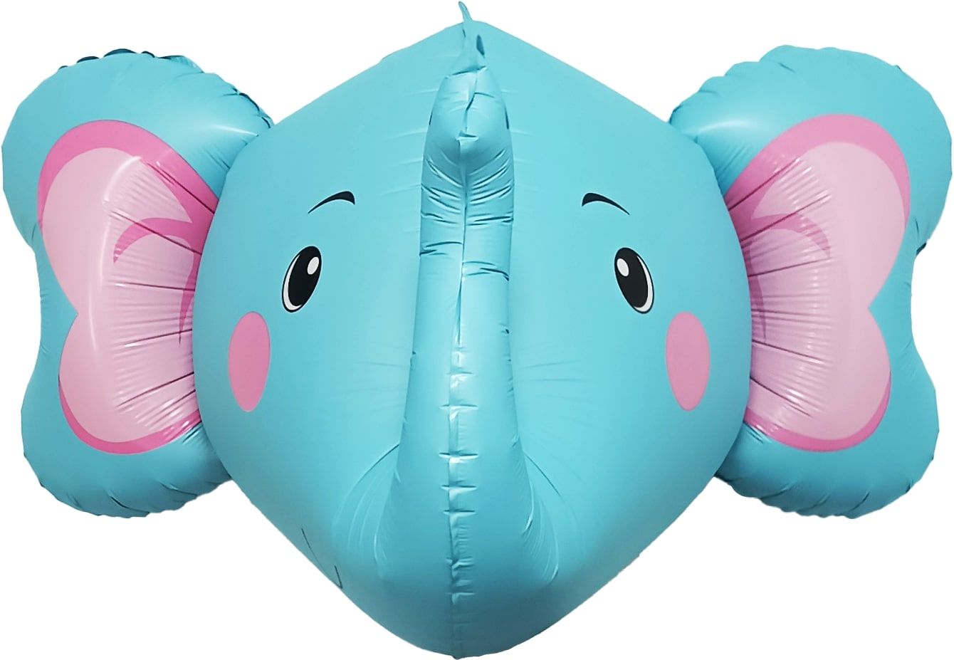 19" 3D Elephant Head Blue Balloon