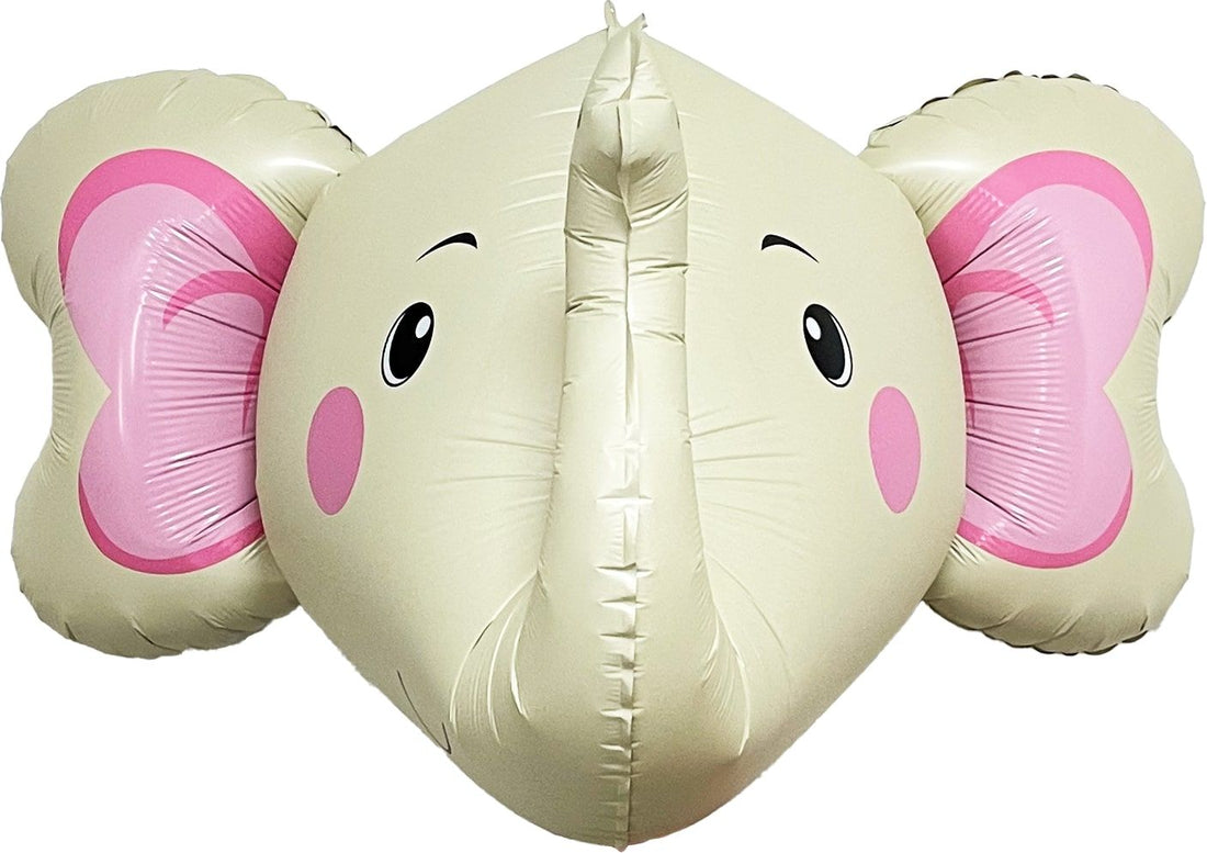 19" 3D Elephant Head Ivory Balloon