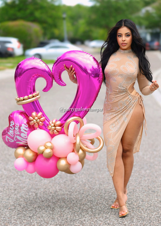 "I Love You Mom" Balloon Bouquet