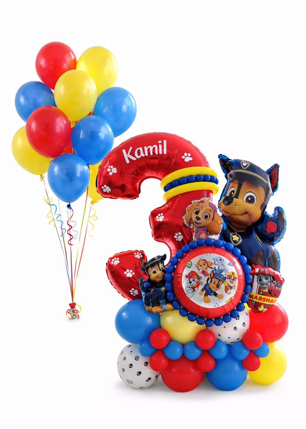 Paw Patrol birthday balloon centerpiece decoration for kids party