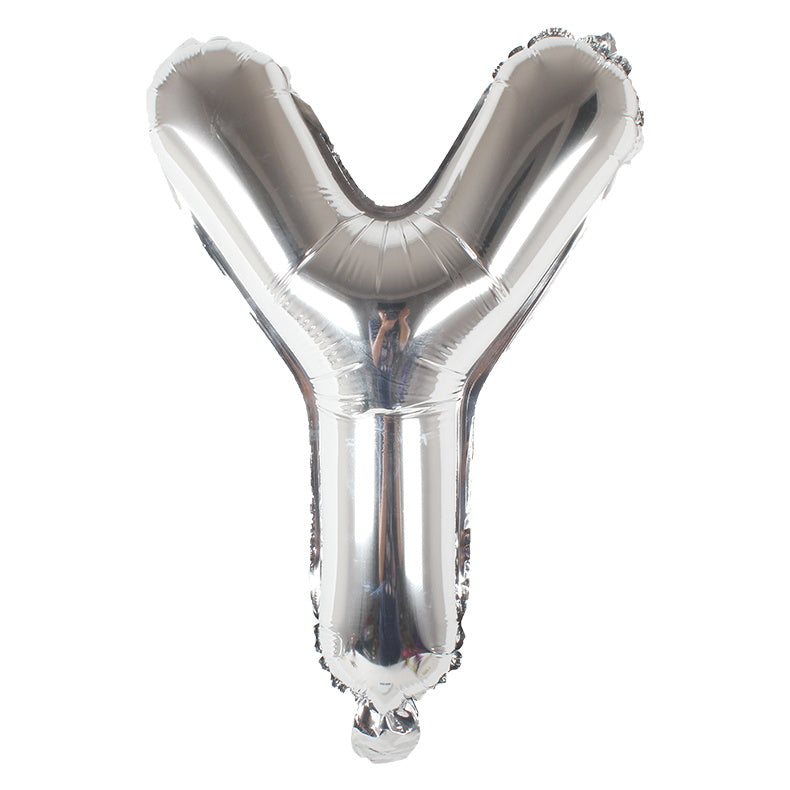 40-Inch Silver Latter A Foil Balloon