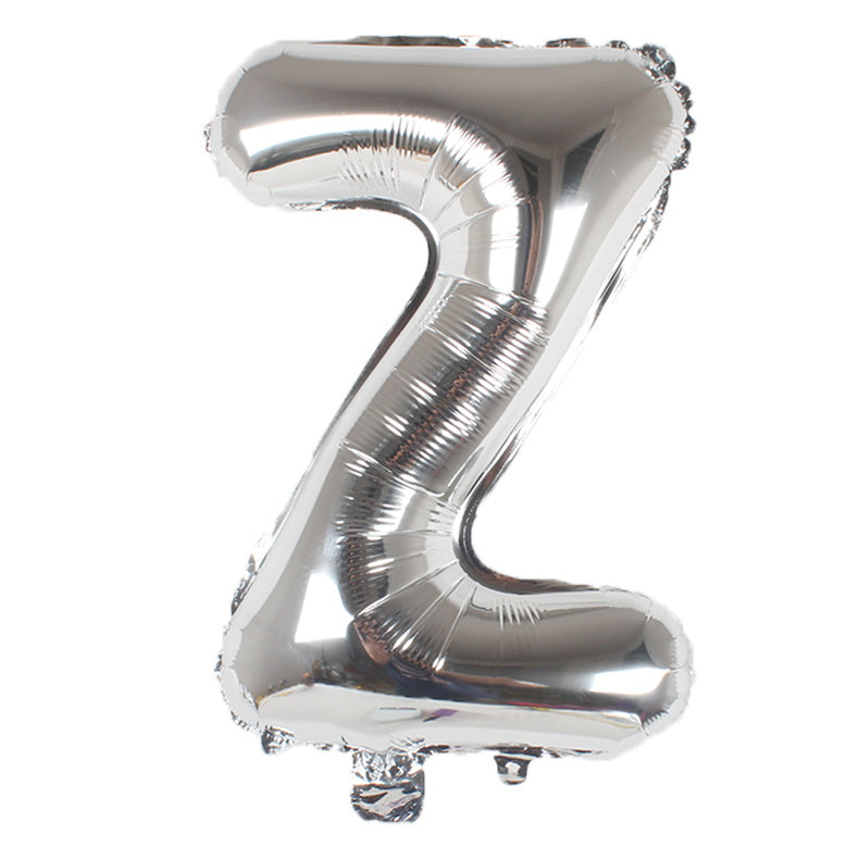 40-Inch Silver Latter A Foil Balloon